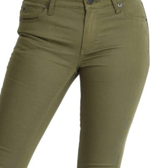 Women's Mid-Waist Cotton Stretch Pant - GREEN SZ 8,10,12,14 NWT - Picture 2 of 5